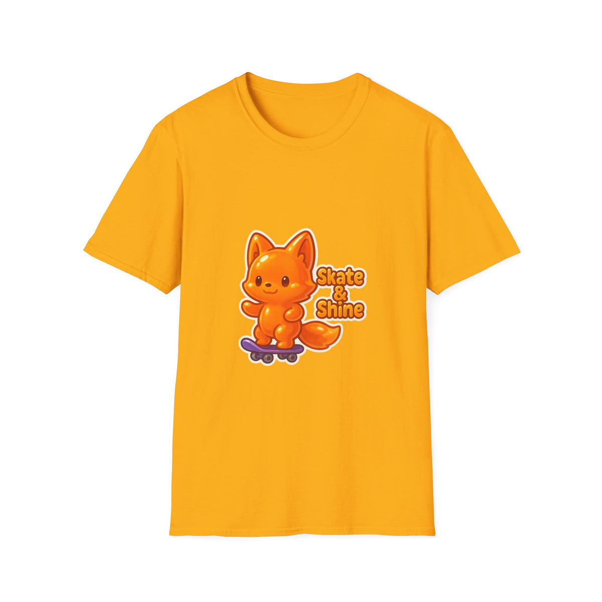 Cute Orange Fox Skateboard T-Shirt — "Gotta Skate" Graphic Tee - Trending Now - October 2026