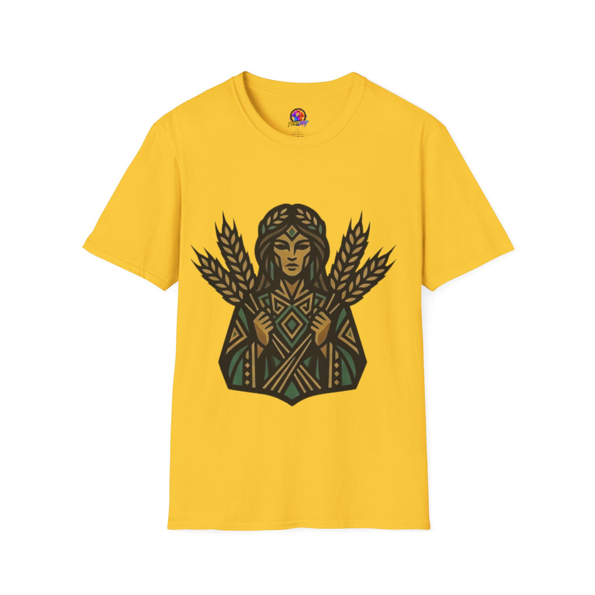 Virgo Zodiac Harvest Goddess T-Shirt — Wheat Maiden Graphic Tee