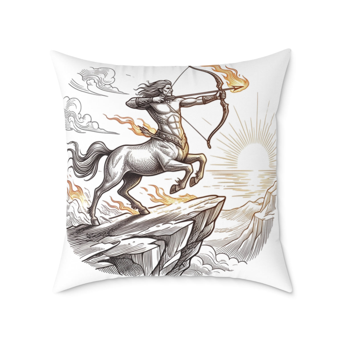 Astrological Sagittarius Zodiac Square Poly Canvas Pillow