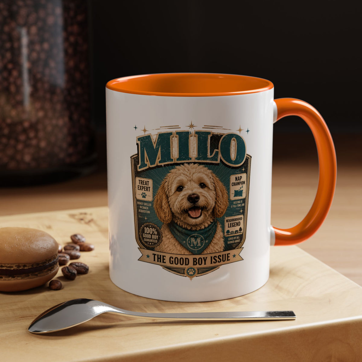 Milo Bailey Dog Dad Mom Accent Coffee Mug