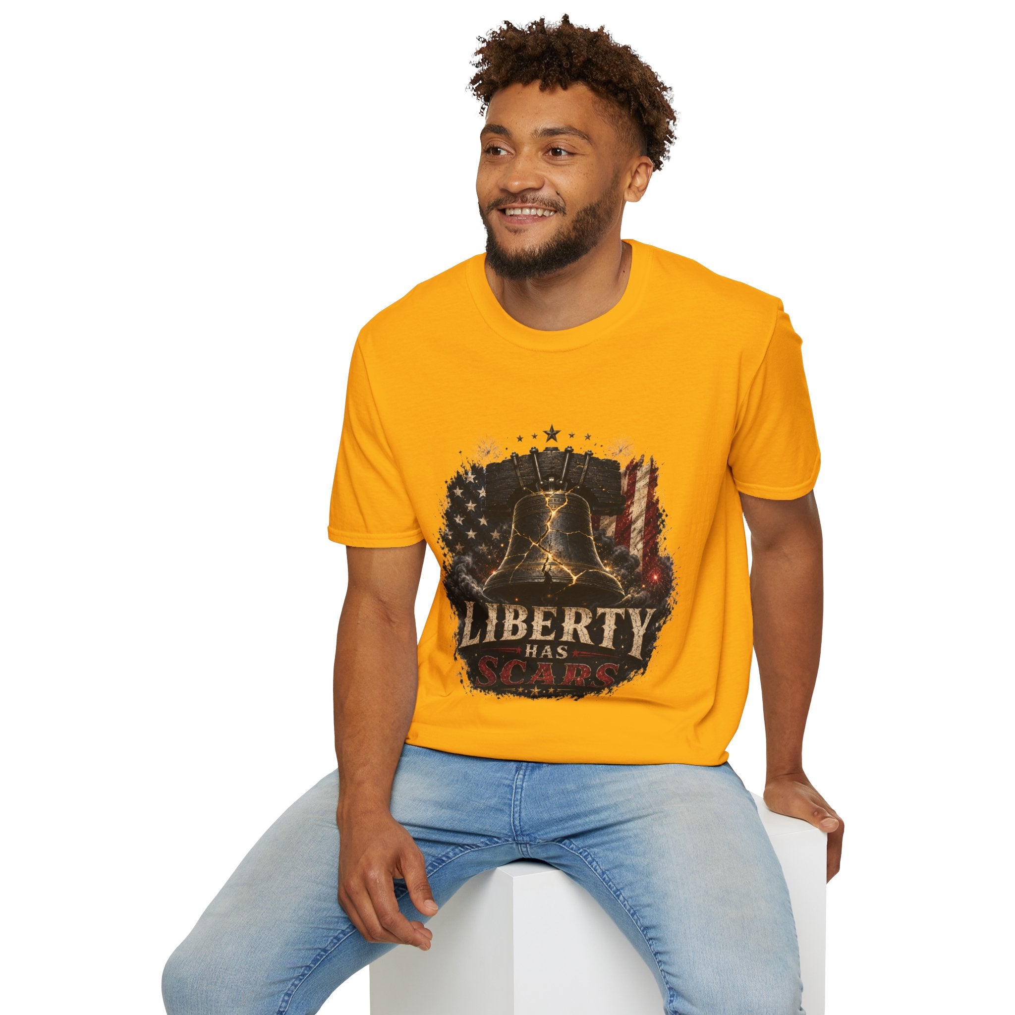 Liberty Has Scars T-Shirt — Vintage Liberty Bell Patriotic Tee
