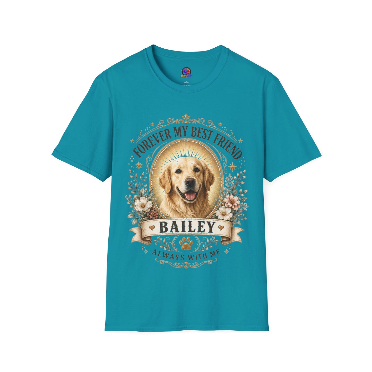 Forever My Best Friend Dog T-Shirt — Personalized Pet Memorial Tee ("Bailey")
