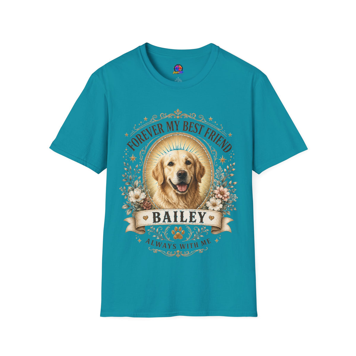 Forever My Best Friend Dog T-Shirt — Personalized Pet Memorial Tee ("Bailey")