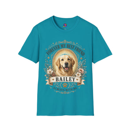 Forever My Best Friend Dog T-Shirt — Personalized Pet Memorial Tee ("Bailey")