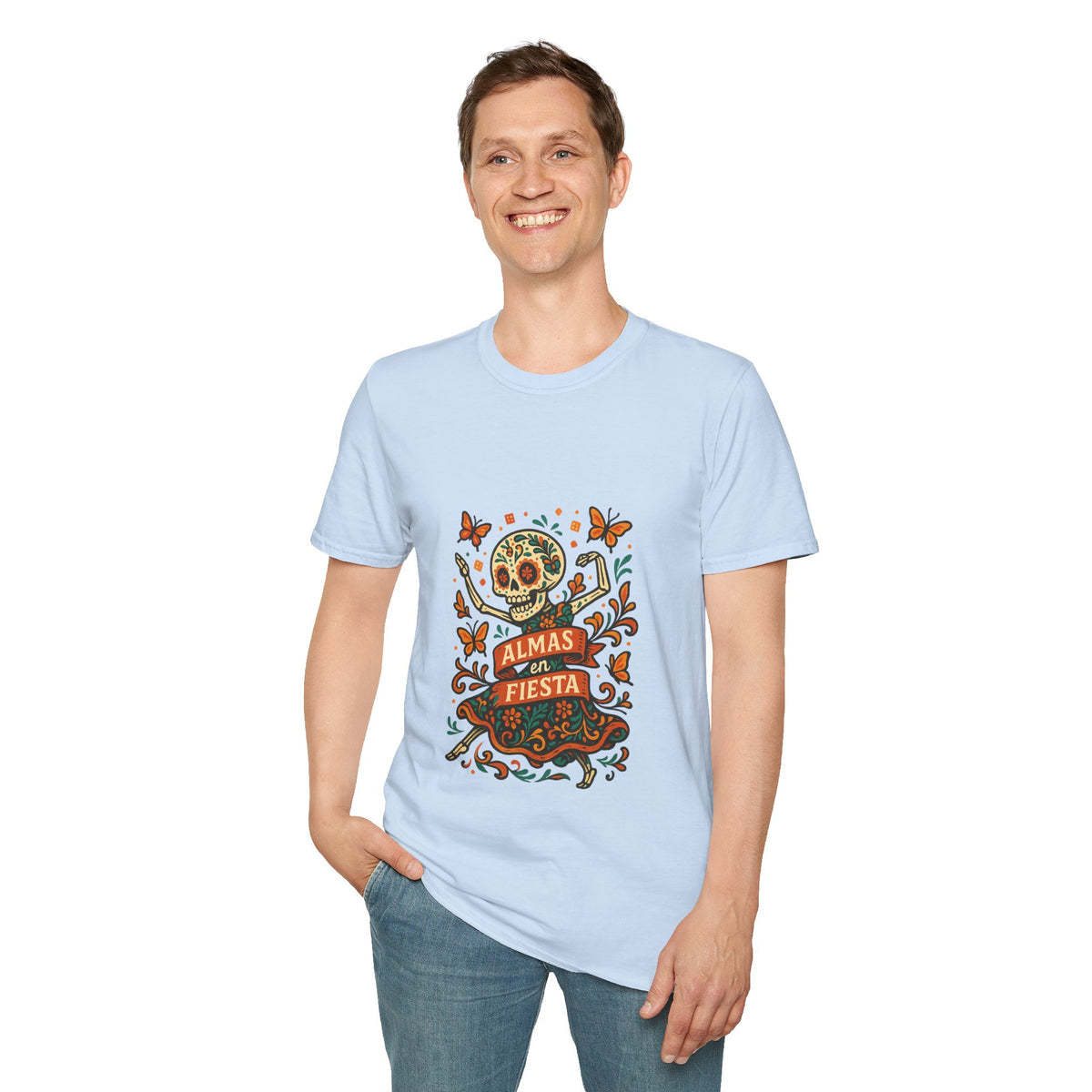 Day of the Dead Fiesta T-Shirt — Calavera Skull with 'Día de Fiesta' Design - Trending Now - October 2026