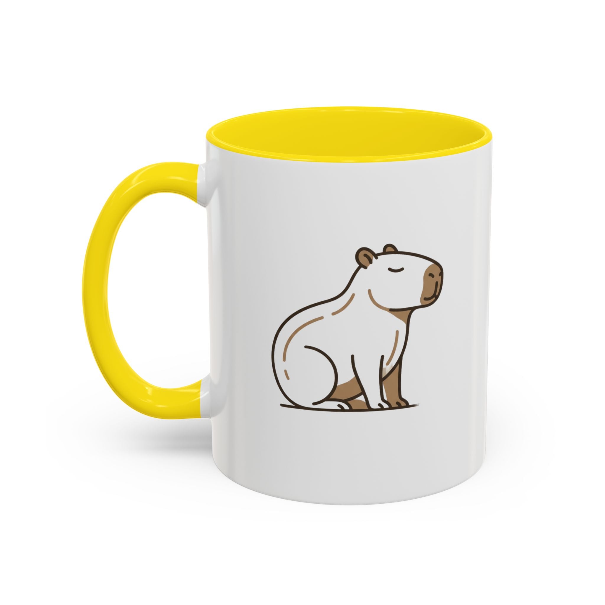 Funny Capybara Coffee Mug — Cute Relaxed Capybara Accent Mug