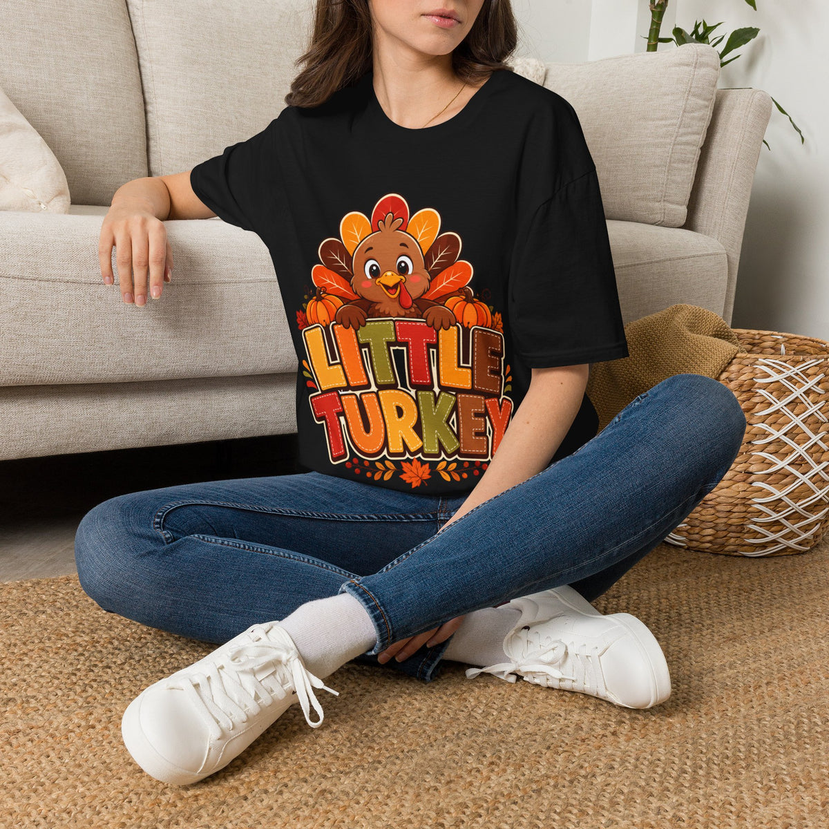 Thanksgiving T-Shirt Little Turkey T‑Shirt – Cute Thanksgiving Kids & Family Tee