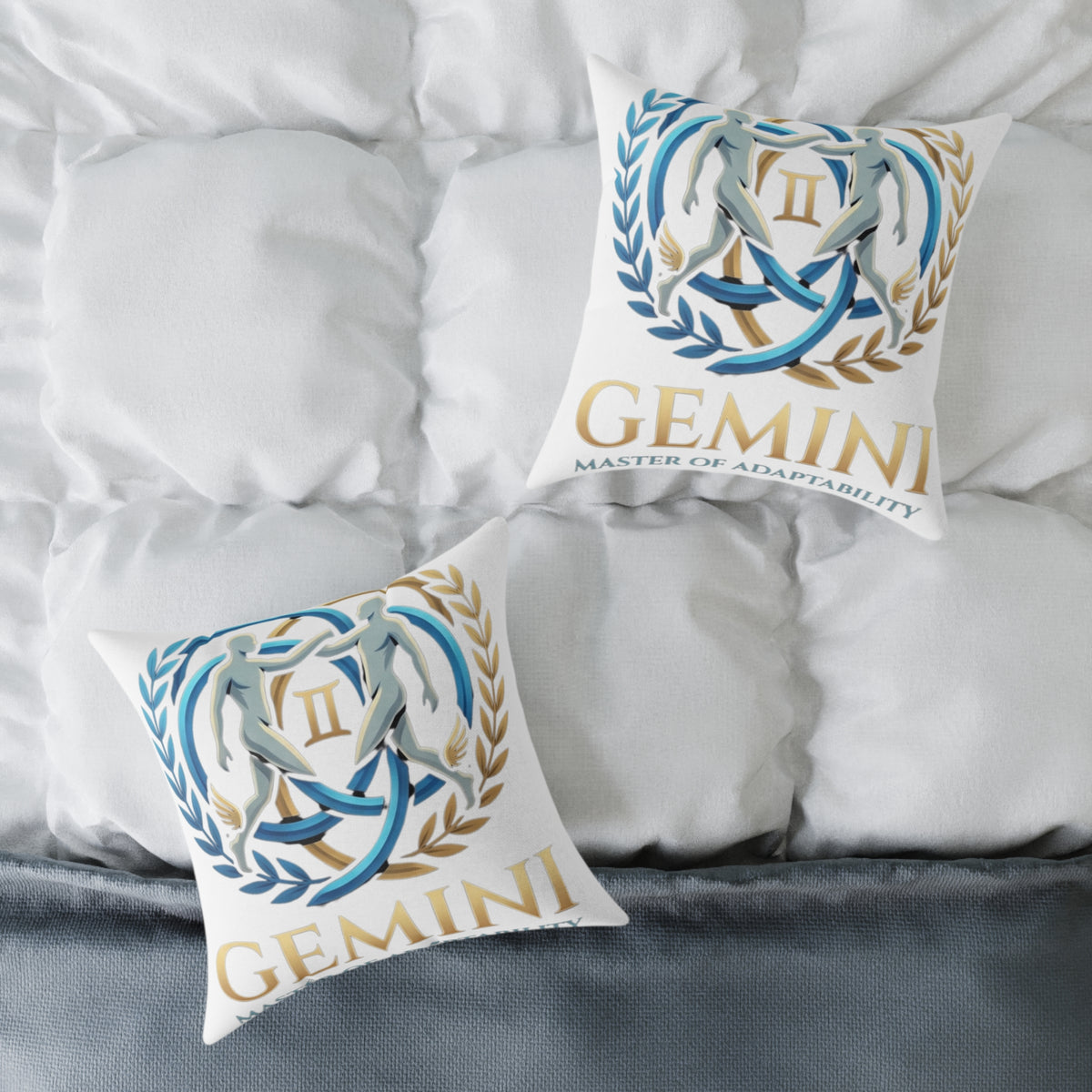 Gemini Zodiac Master Of Adaptability Square Poly Canvas Pillow