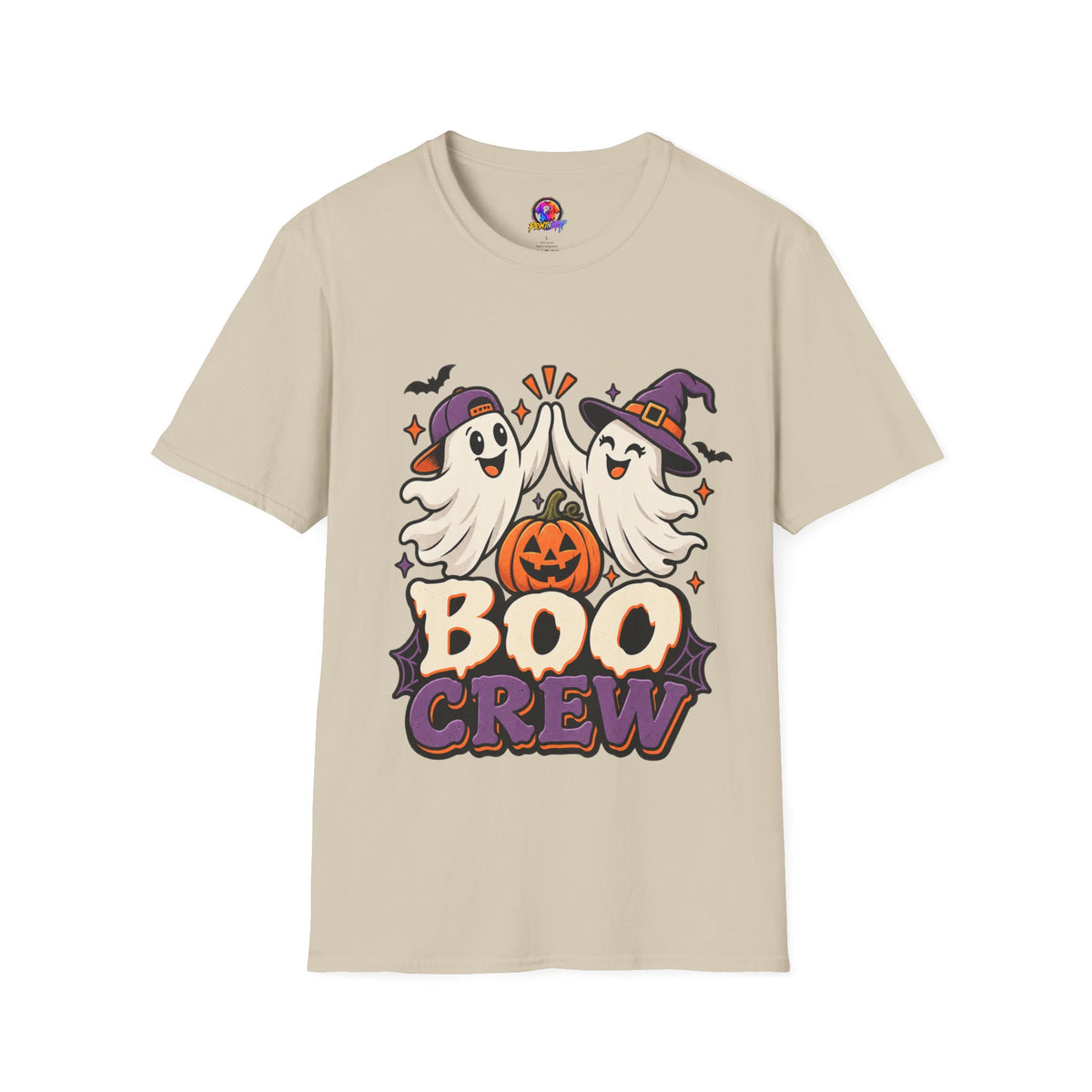 Boo Crew Halloween T-Shirt — Cute Ghosts & Pumpkin Graphic