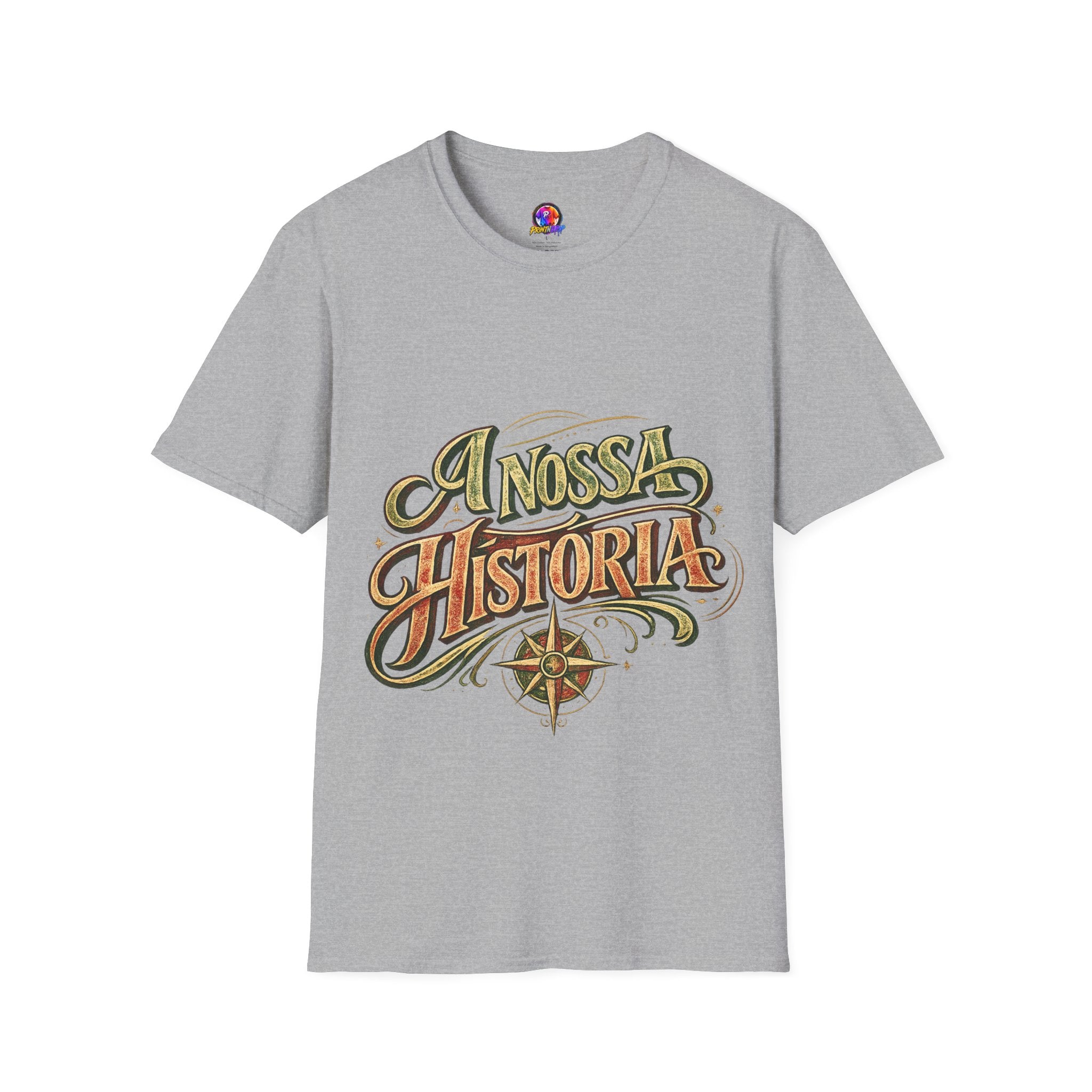 Portugal T-Shirt — "A Nossa História" Vintage Compass Graphic Tee