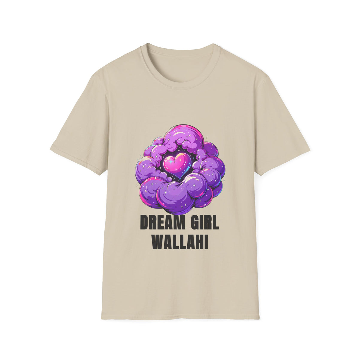 Dream Girl Wallahi T-Shirt — Cute Purple Heart Cloud Graphic Tee - Trending Now - August 2026