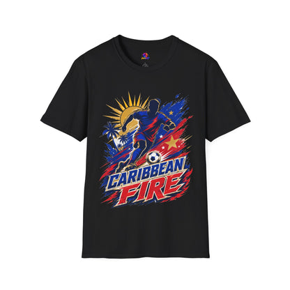 Haiti Soccer T-Shirt — Caribbean Fire Graphic Tee