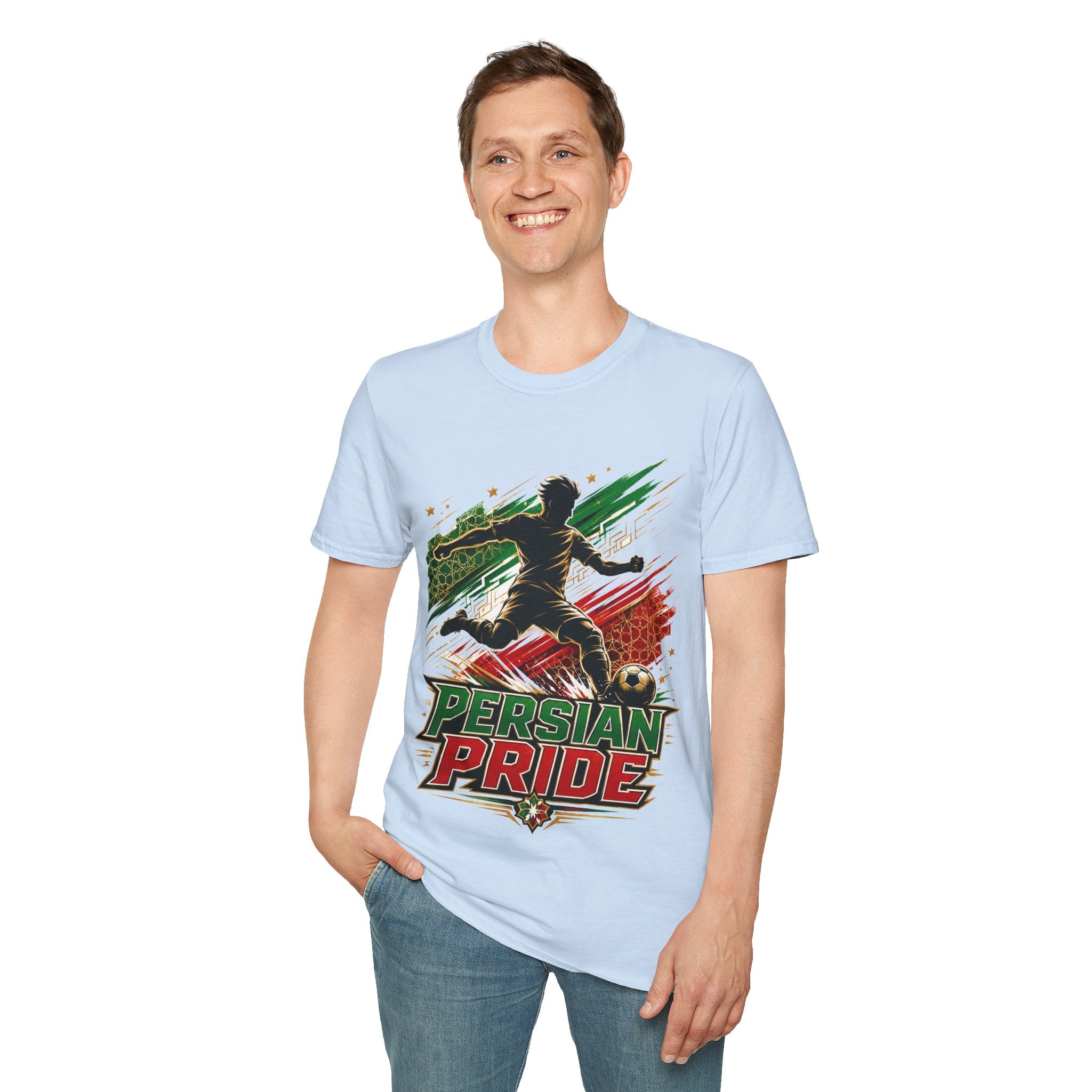 Iran Persian Pride Soccer Tee — Iranian Football Fan T-Shirt