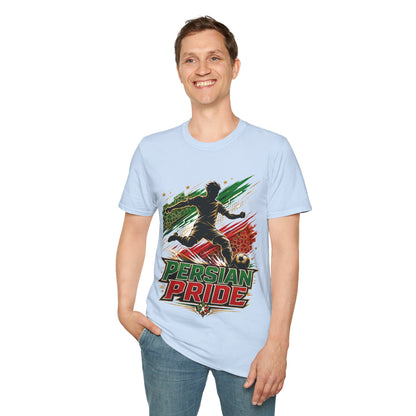 Iran Persian Pride Soccer Tee — Iranian Football Fan T-Shirt