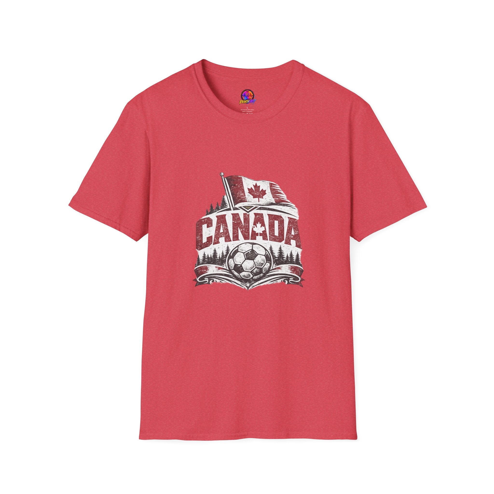 Canada Soccer T-Shirt – Vintage Maple Leaf Flag & Crest