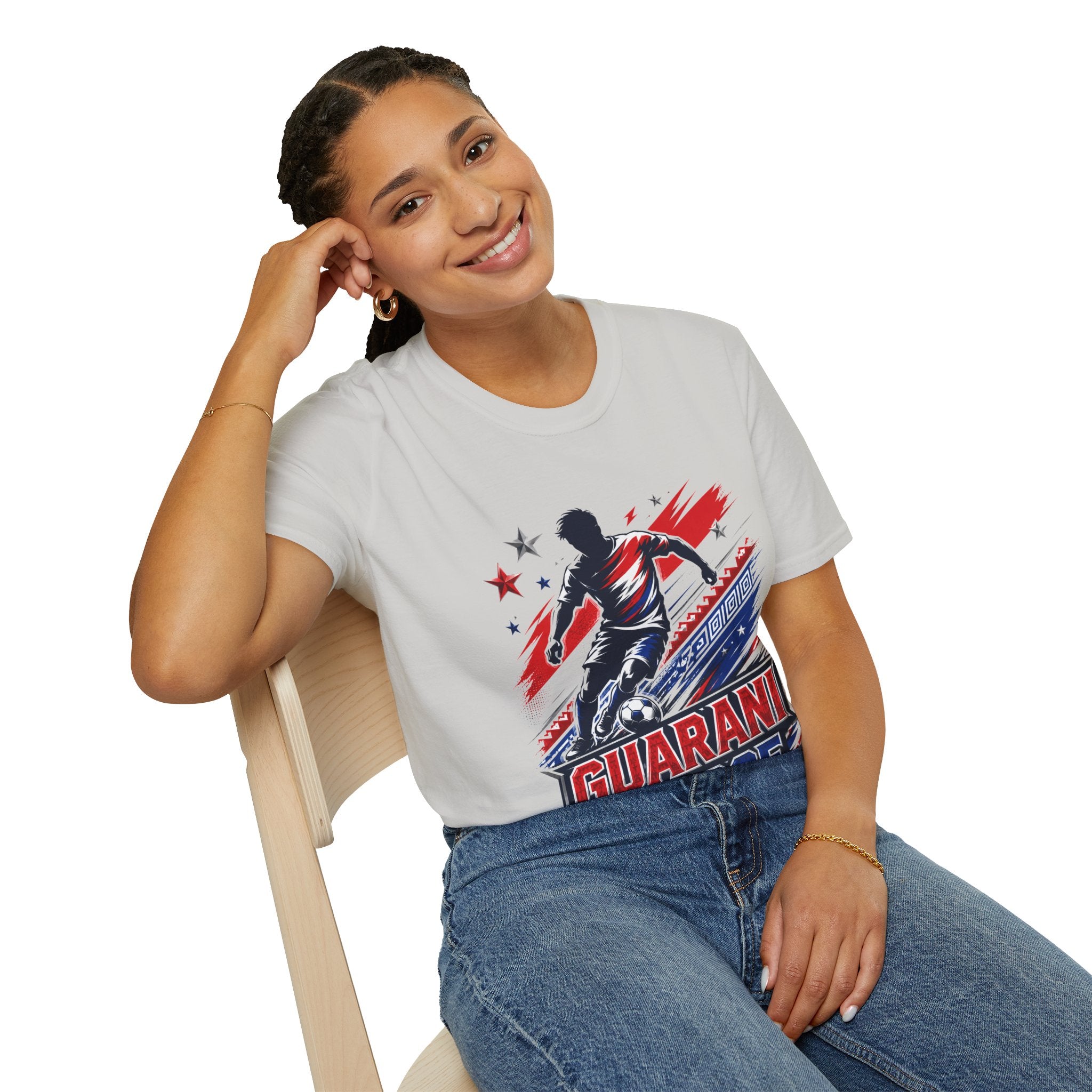 Paraguay Guarani Force Soccer T-Shirt — Red, White & Blue Futbol Fan Tee