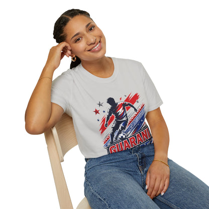 Paraguay Guarani Force Soccer T-Shirt — Red, White & Blue Futbol Fan Tee