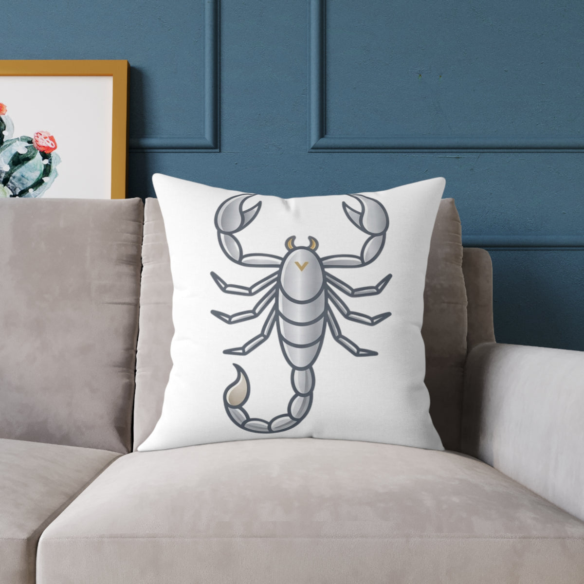 Zodiac Scorpio Astrological Square Poly Canvas Pillow