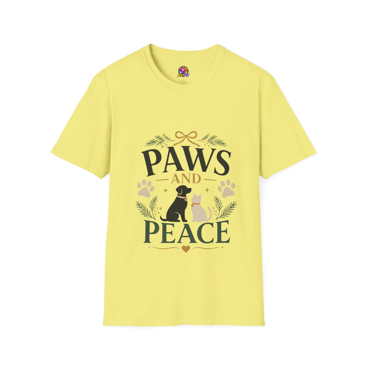 Paws and Peace T-Shirt — Cozy Pet Lover Tee