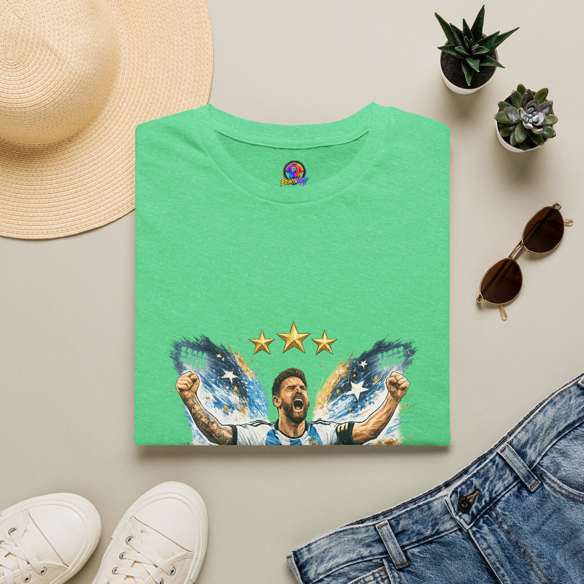 Argentina Soccer Legend Argentina T-Shirt — Celebratory Messi Design