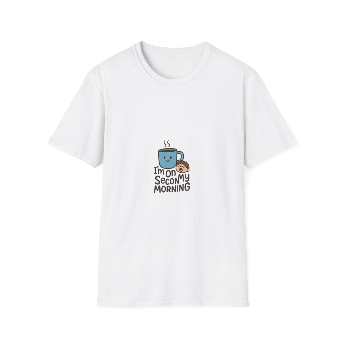 I'm On My Second Morning Coffee Graphic Tee, Cute Character Mug T-Shirt - Trending Now - September 2026
