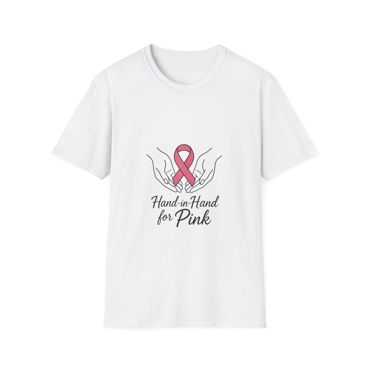 Breast Cancer Awareness T-Shirt — Hands in Hands for Pink Ribbon Tee - Trending Now - October 2026