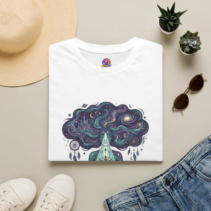 Dreamy Meditation T-Shirt — 'Guided by dreams, ruled by intuition' Spiritual Art Tee