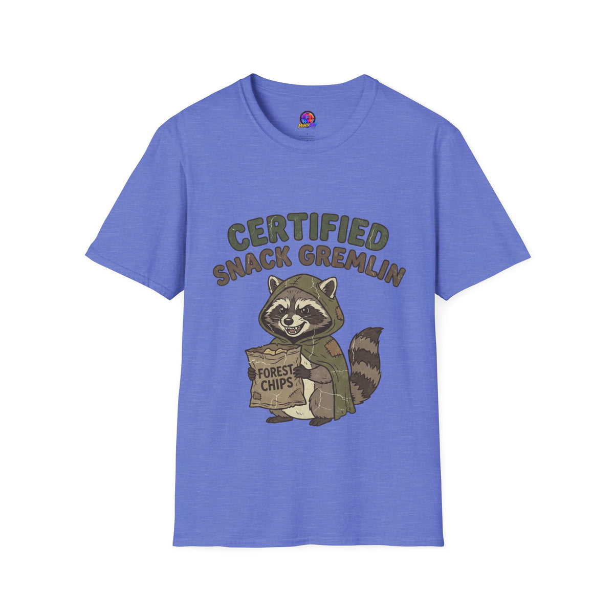 Certified Snack Gremlin T-Shirt — Funny Raccoon Snack Lover Tee