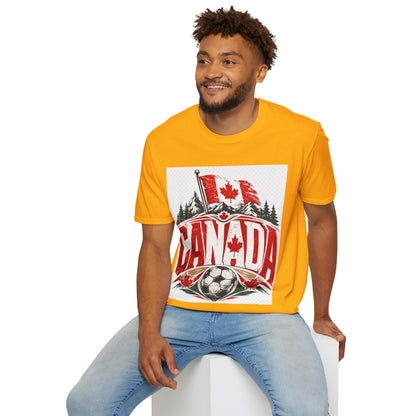 Canada Soccer T‑Shirt — Canadian Flag & Maple Leaf Crest