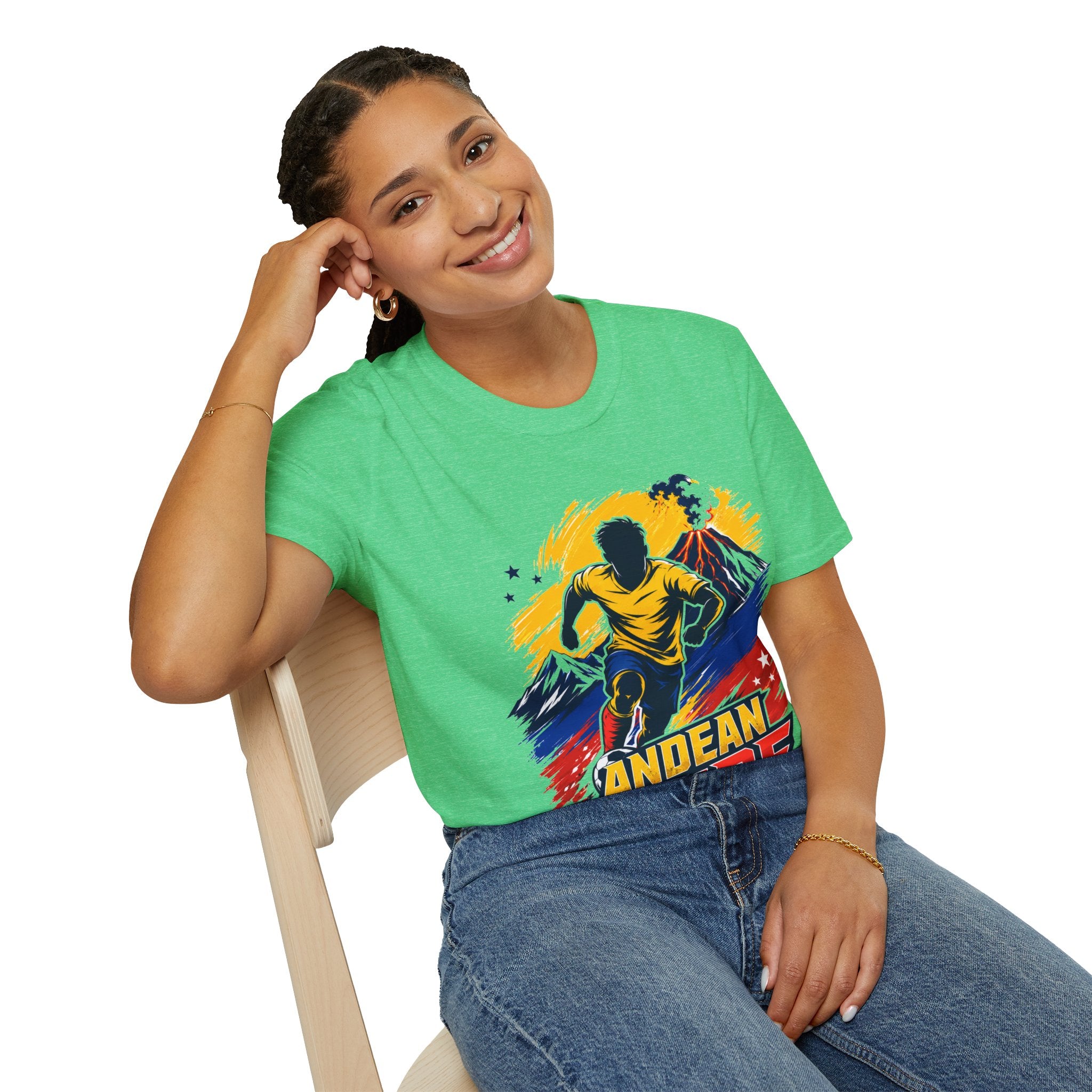 Ecuador Andean Fire Running T‑Shirt — Volcano Trail Runner Graphic Tee