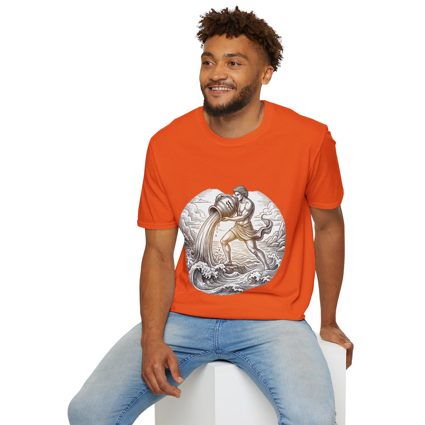 Aquarius Zodiac T-Shirt — Vintage Water Bearer Astrology Tee