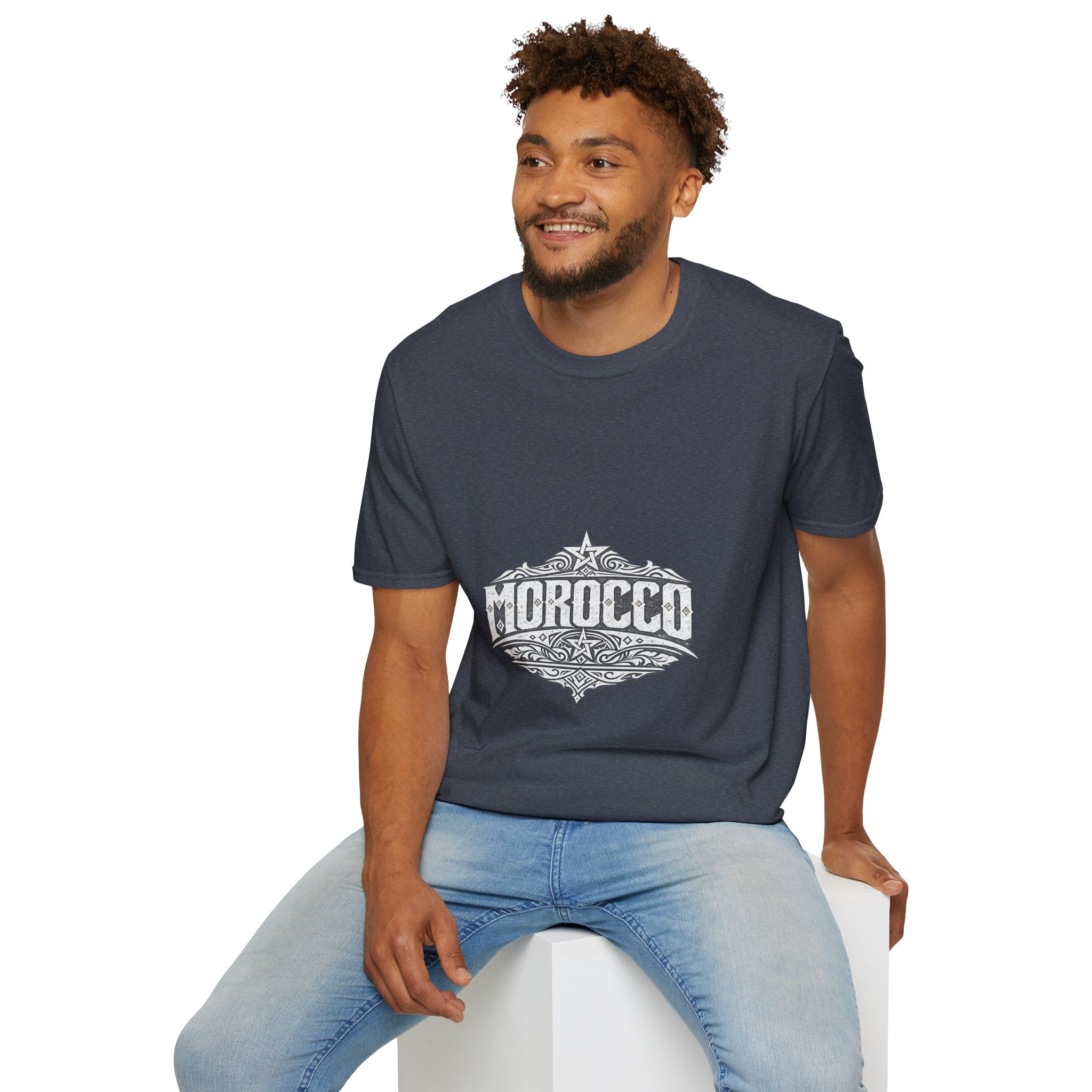 Morocco Vintage Graphic T-Shirt — Travel Tee with Ornamental Crest