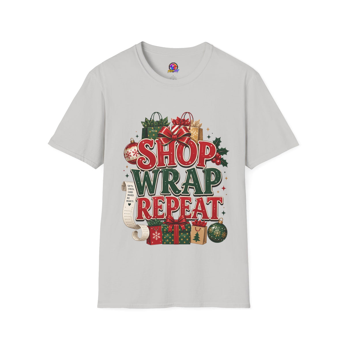 Christmas 'Shop Wrap Repeat' T-Shirt