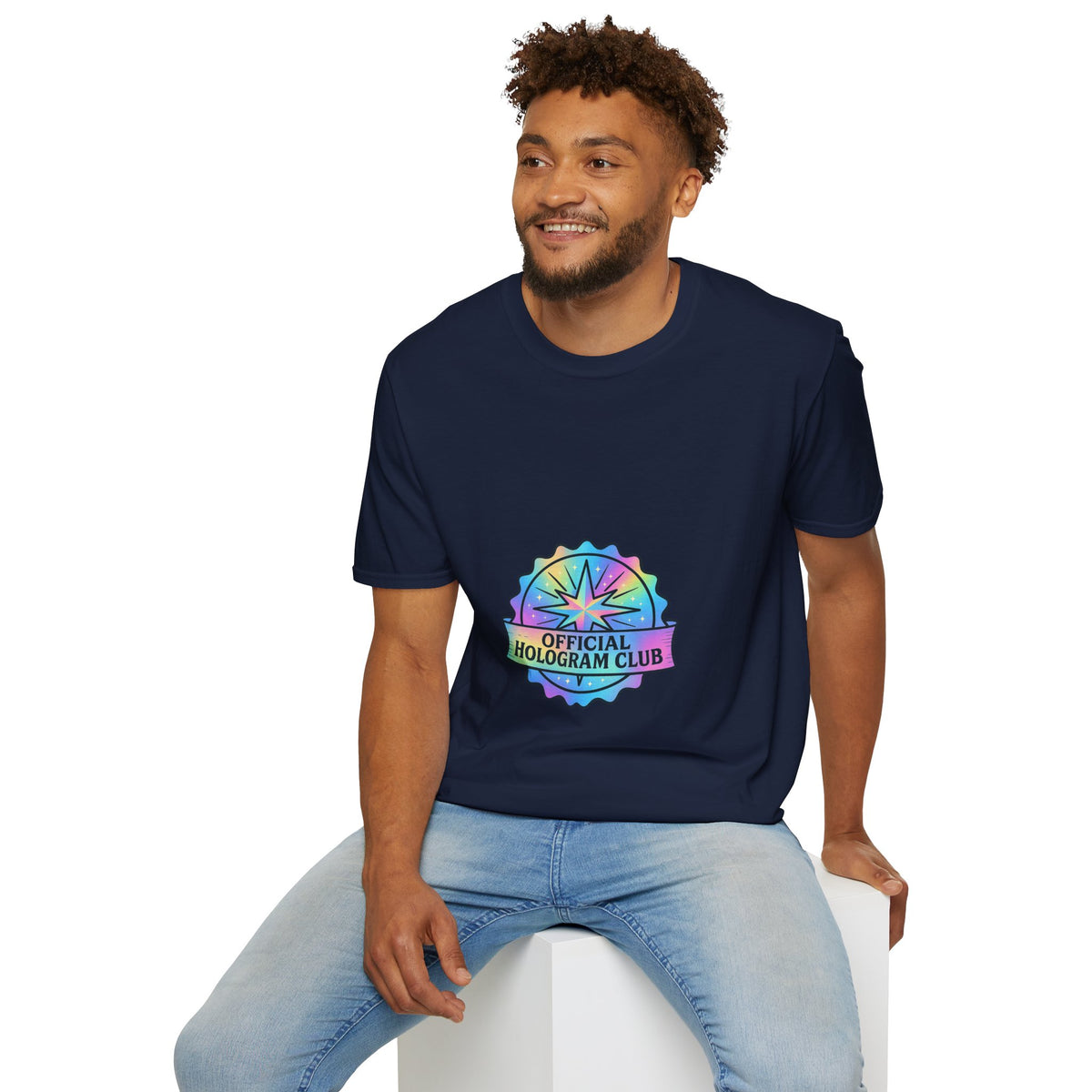 Official Hologram Club Rainbow Holographic T-Shirt - Trending Now - October 2026