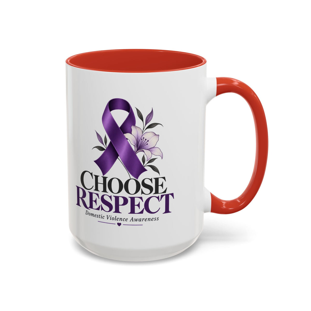 Choose Respect - Domestic Violence Awareness Coffee Mug (Accent, 11/15oz)