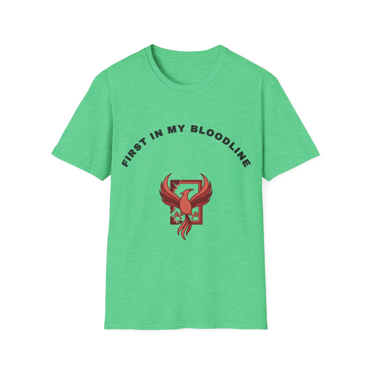 T-Shirt — “First In My Bloodline” Red Phoenix Emblem - Trending Now - September 2026