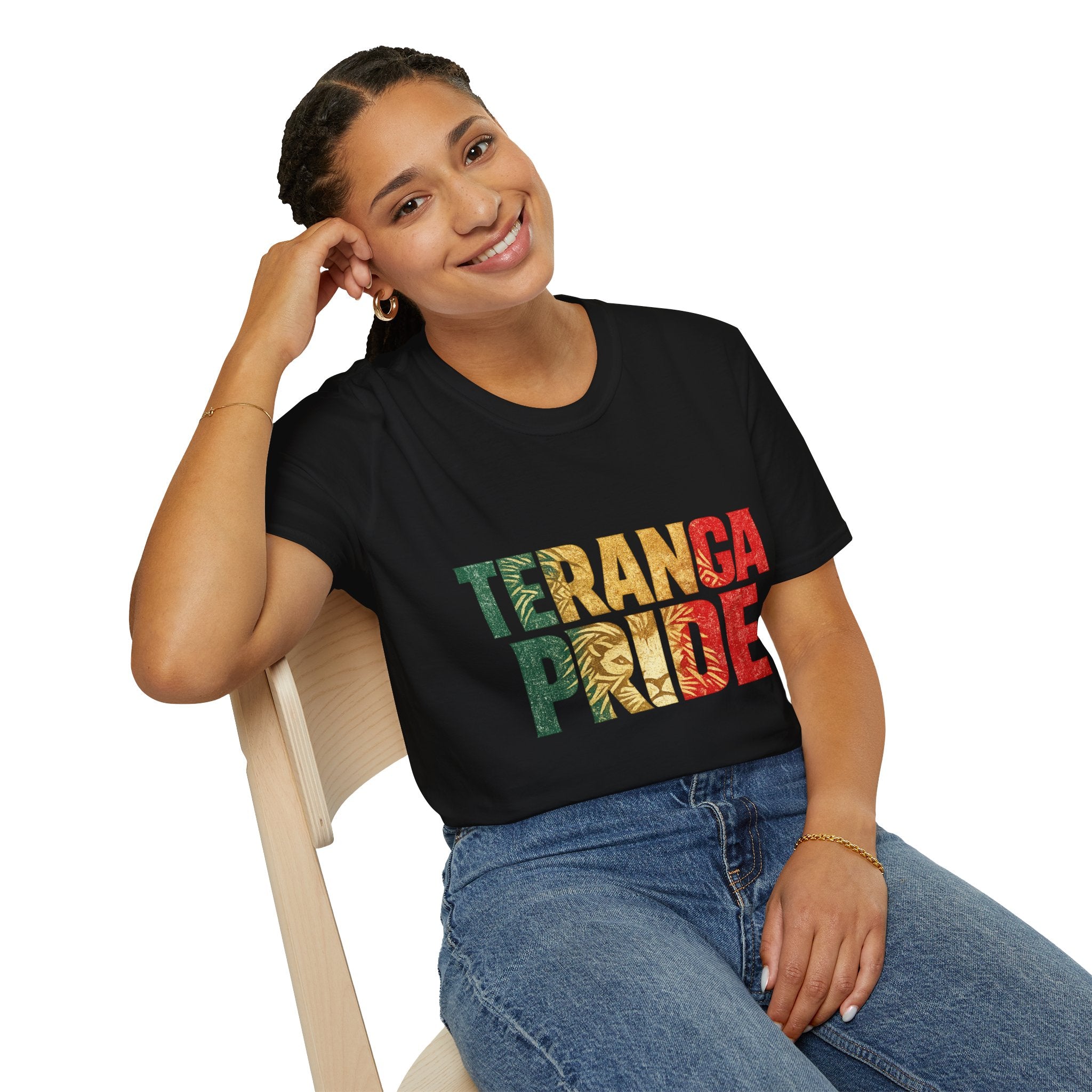 Senegal Teranga Pride T-Shirt — Senegal Flag Colors & Lion Graphic