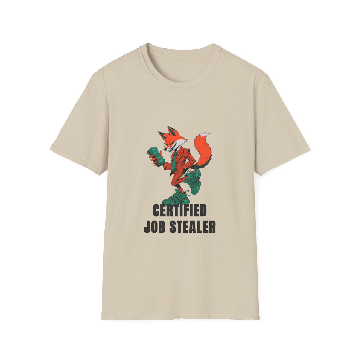 Certified Job Stealer T‑Shirt — Fox Illustration Funny Graphic Tee - Trending Now - August 2026