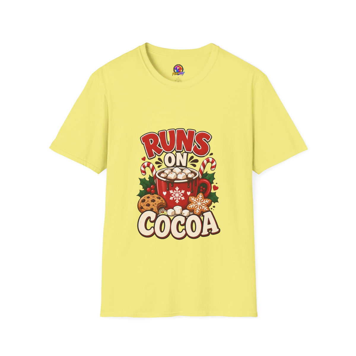 T-Shirt — Runs On Cocoa Holiday Graphic Tee