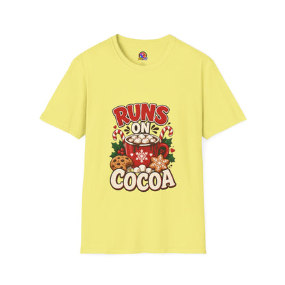 T-Shirt — Runs On Cocoa Holiday Graphic Tee