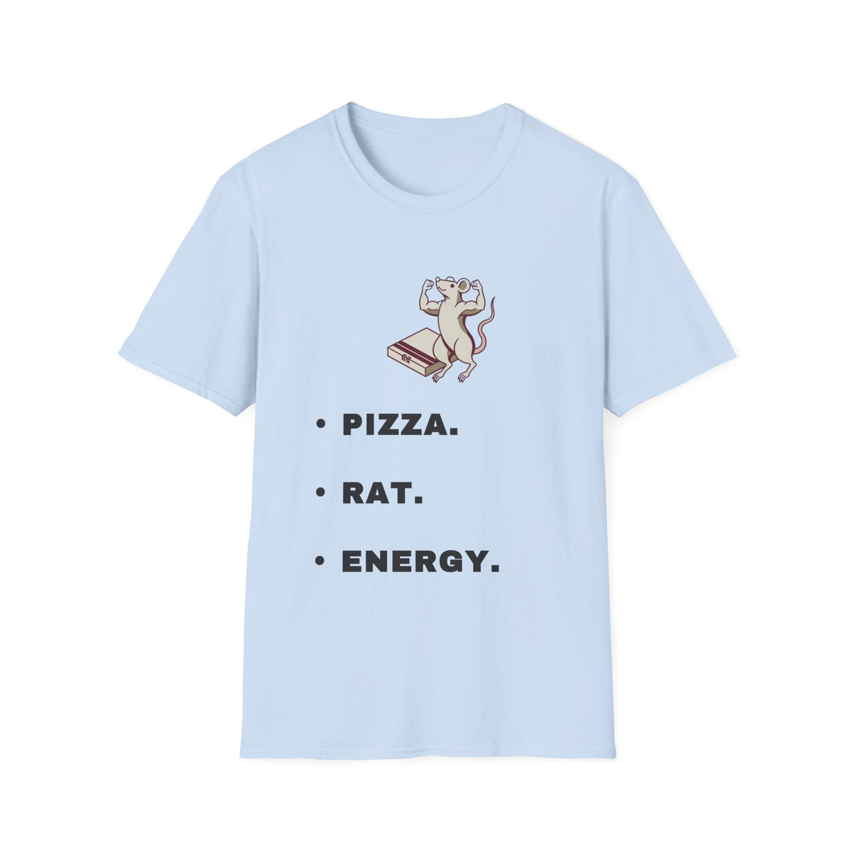 Pizza. Rat. Energy. T-Shirt — Cute Dancing Rat Pizza Graphic Tee - Trending Now - September 2026