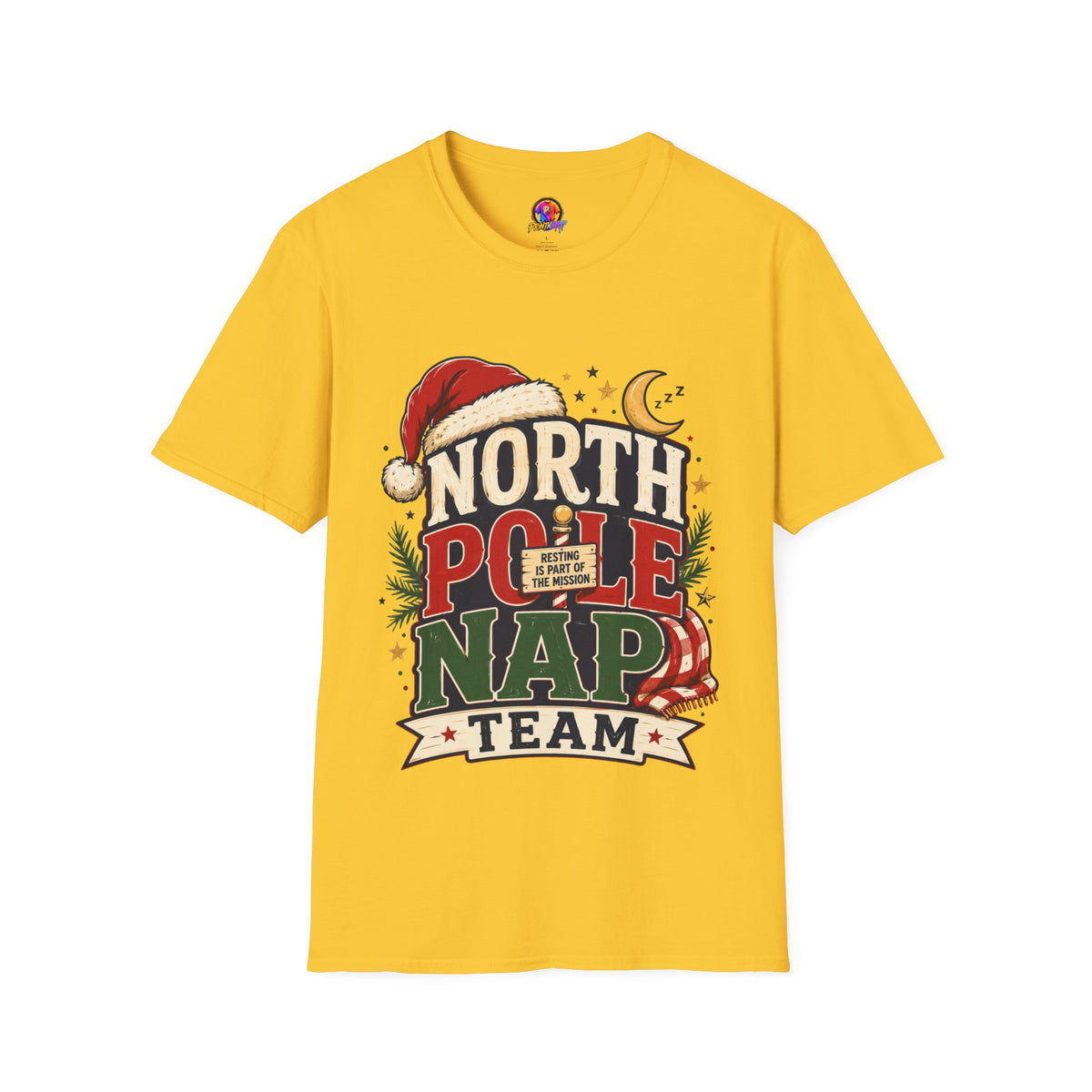 North Pole Nap Team T-Shirt — Funny Christmas Sleepy Holiday Tee