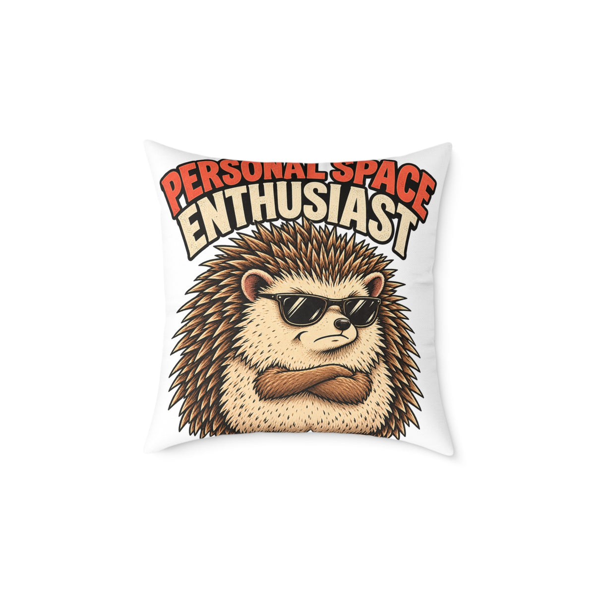 Personal Space Enthusiast Hedgehog Funny  Throw Pillow