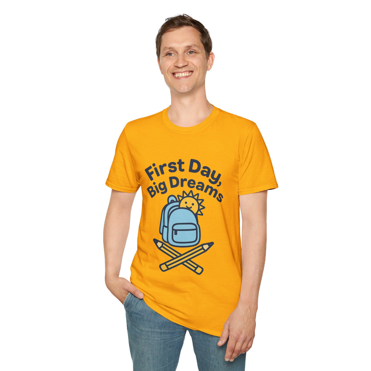 First Day Big Dreams T-Shirt — Cute Backpack & Pencil Back-to-School Tee - Trending Now - August 2026