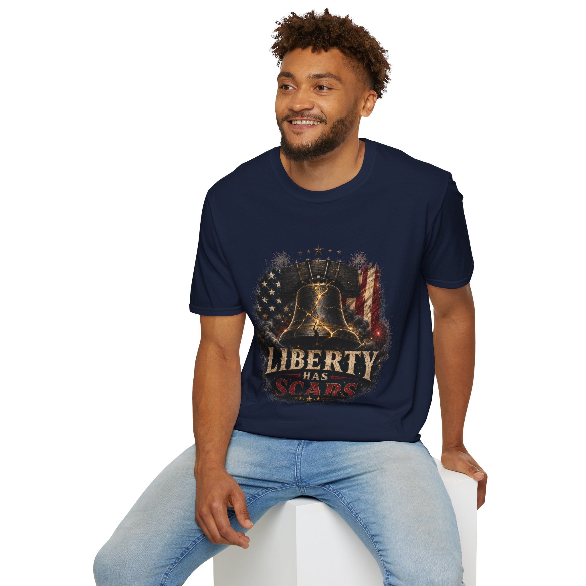 Liberty Has Scars T-Shirt — Vintage Liberty Bell Patriotic Tee