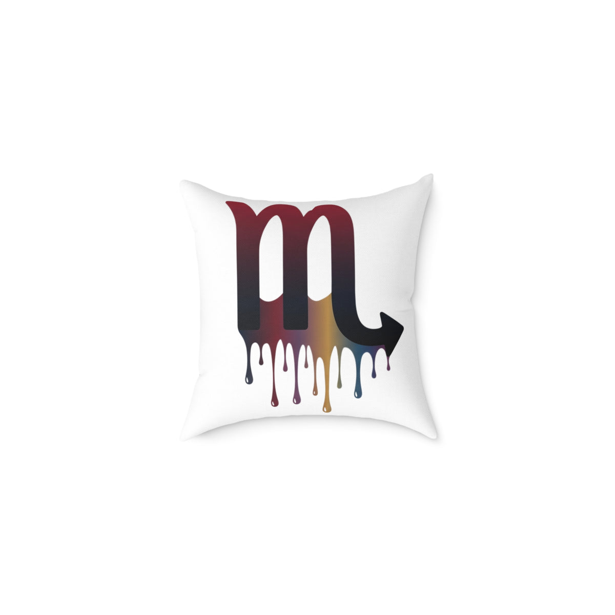 Dripping Zodiac Scorpio Square Poly Canvas Pillow