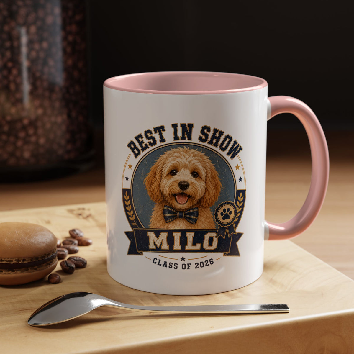 Milo Bailey Dog Dad Mom Best in Show Milo Coffee Mug — Personalized Dog Lover Gift (Class of 2026)
