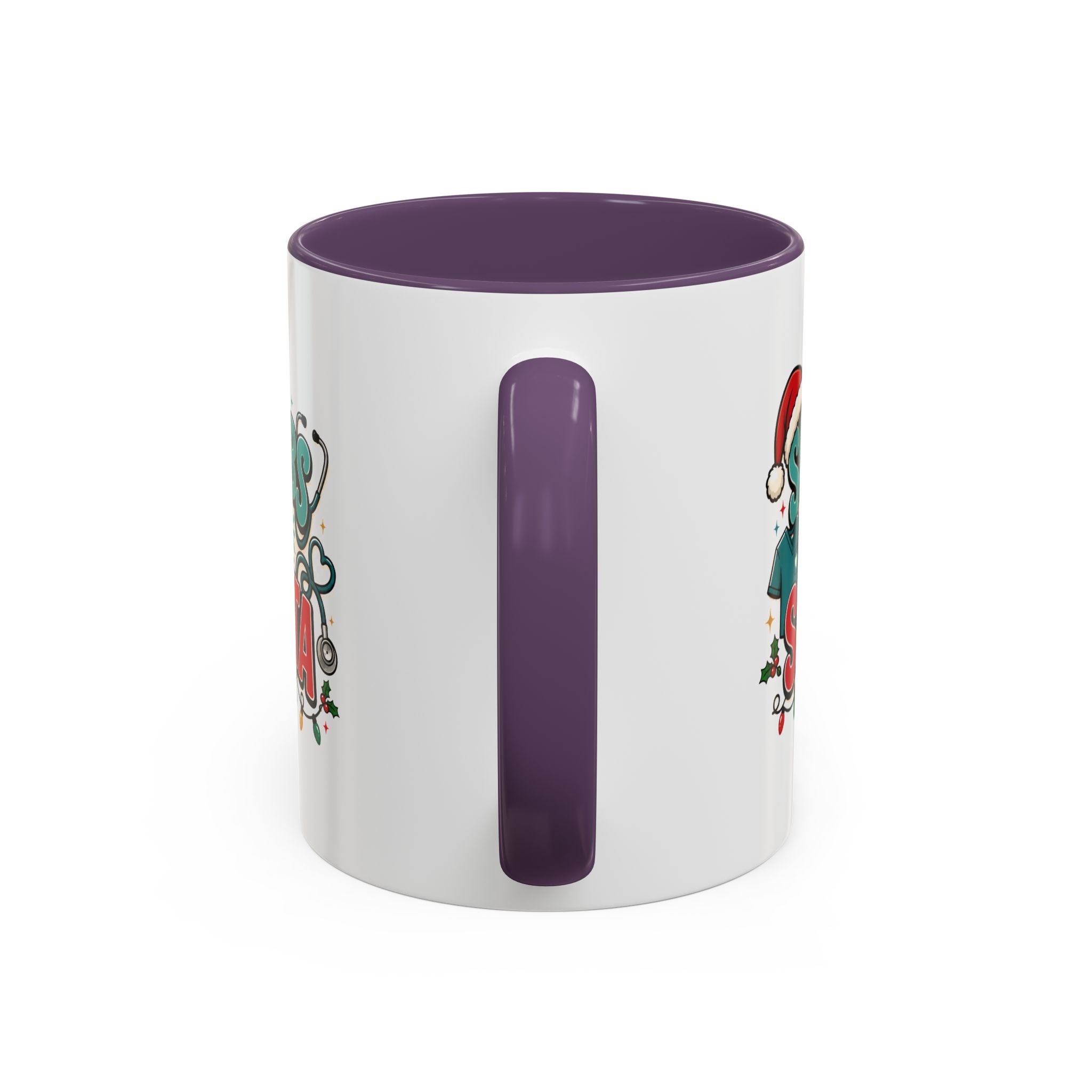 Modern Day Christmas Scrubs and Santa Coffee Mug — Funny Christmas Nurse Gift