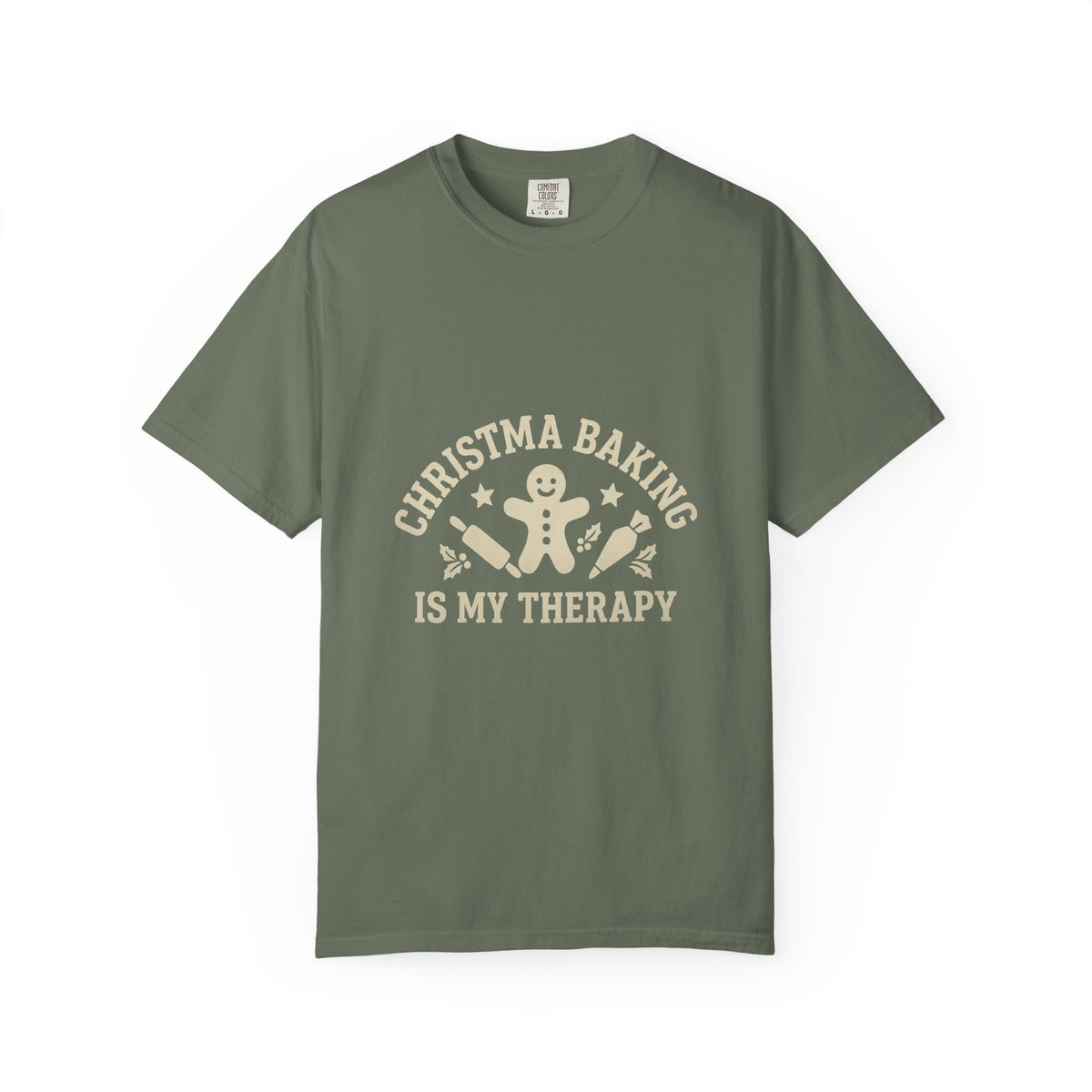 Christmas Baking T-Shirt — "Christmas Baking Is My Therapy" Gingerbread Holiday Tee- Trending Now - October 2026