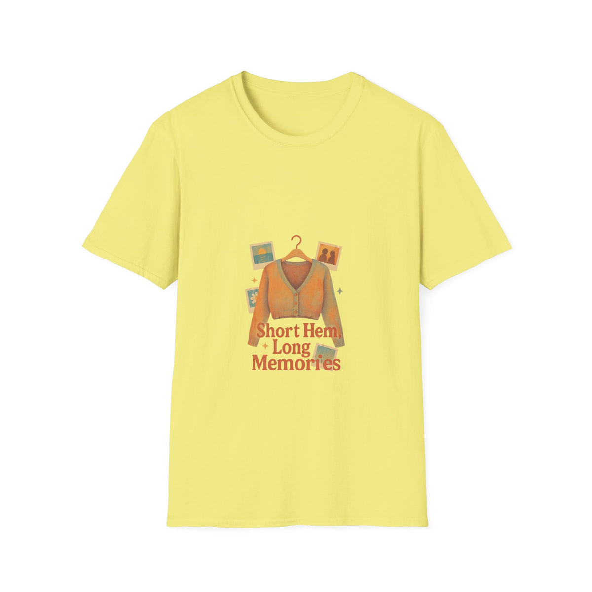 T-Shirt — "Short Hem, Long Memories" Sweater Illustration Tee - Trending Now - October 2026
